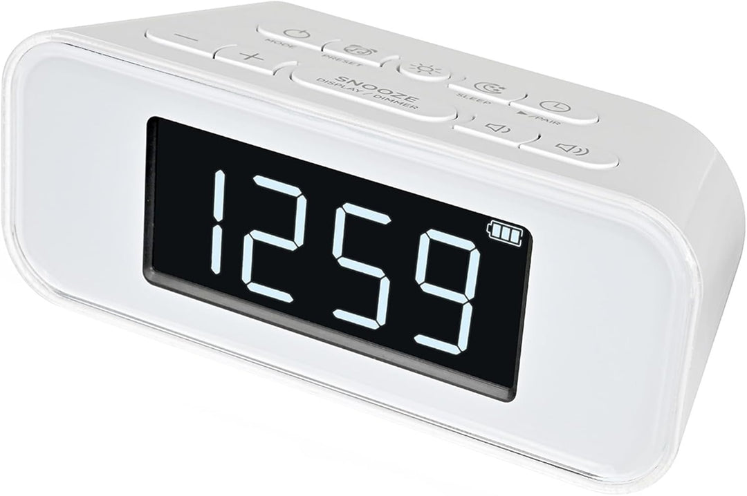 Silva Schneider UR 4200 BT – Kompaktes UKW-PLL-Uhrenradio mit Akku, Bluetooth, Dual-Alarm, Nachtlich