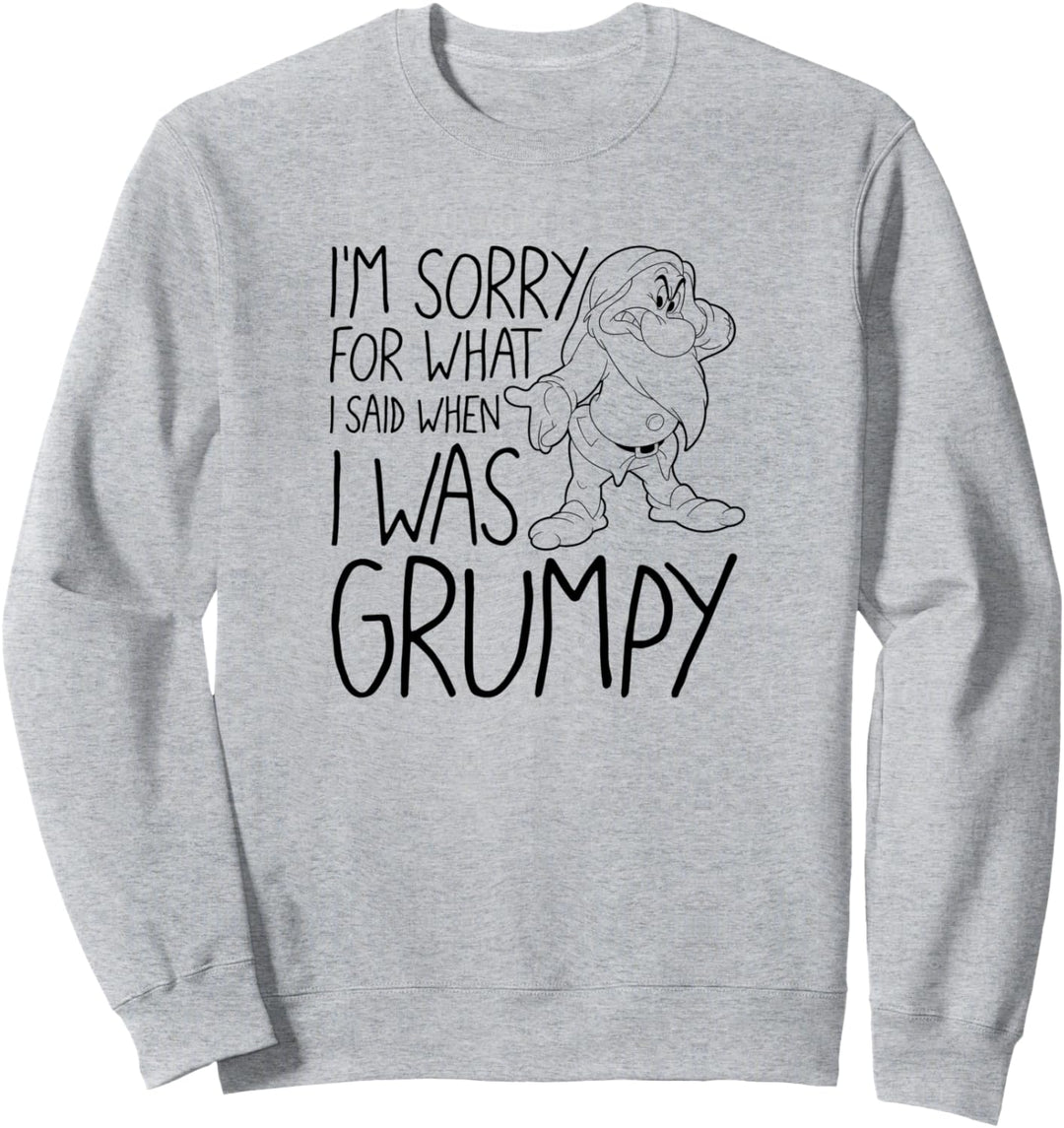 Disney Snow White Grumpy Things Said Text Poster Sweatshirt