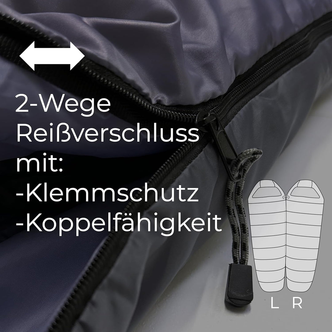 EXPLORER® Light 600 Sommerschlafsack [700g] -2°C bis +14°C [120g/m²] Ultraleicht Schlafsack Outdoor