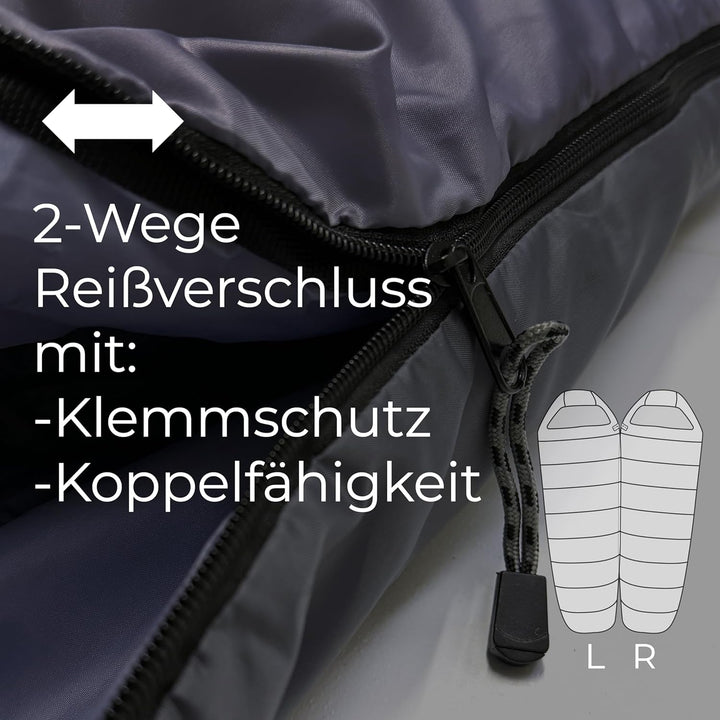 EXPLORER® Light 600 Sommerschlafsack [700g] -2°C bis +14°C [120g/m²] Ultraleicht Schlafsack Outdoor
