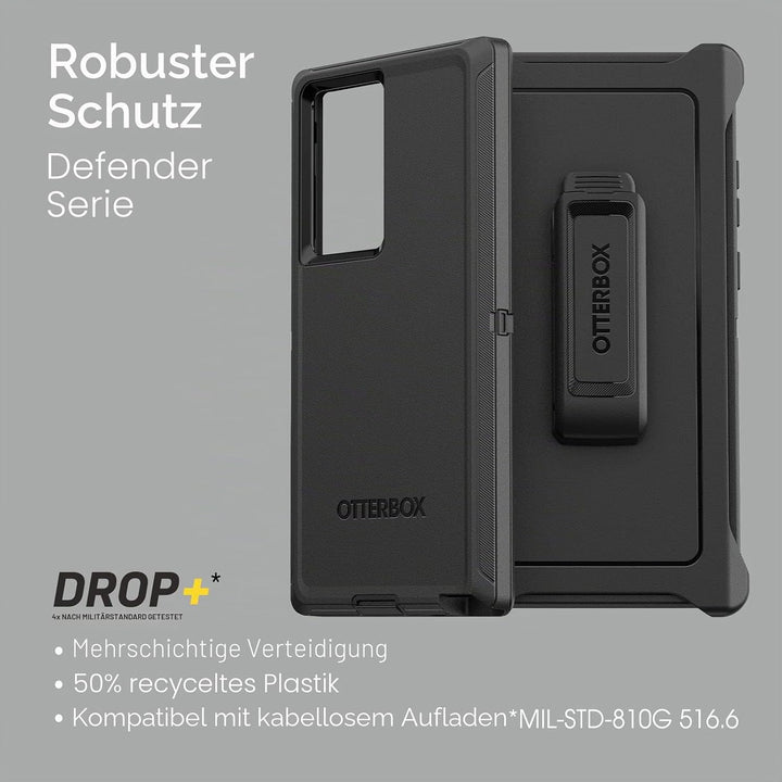 OtterBox Defender Series Screenless Edition Schutzhülle für Galaxy S22 Ultra, Schwarz Defender Serie
