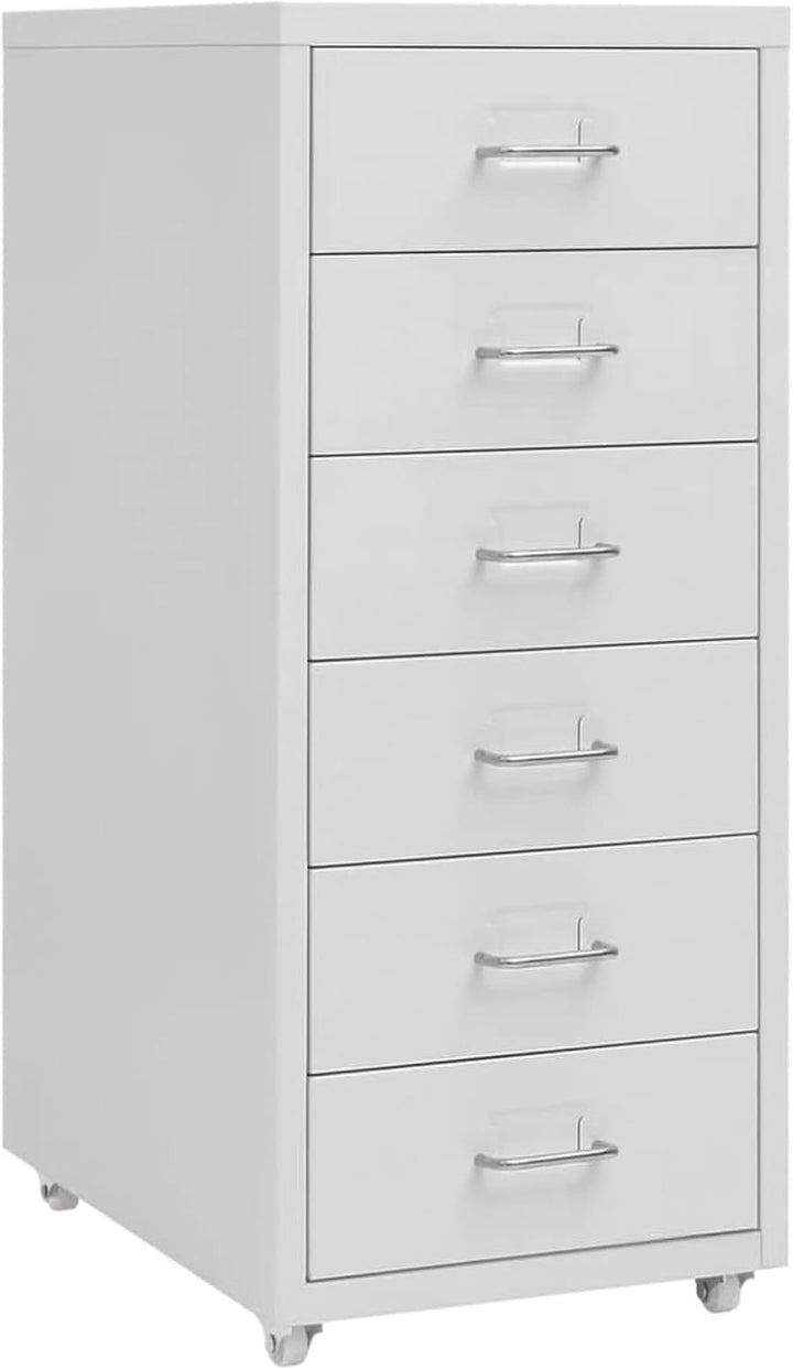 Tidyard Aktenschrank mit Rollen Rollcontainer Bürocontainer Schubladenschrank Büroschrank Metallschr