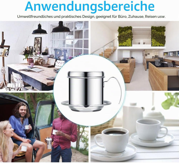 Vietnamesischer Kaffeefilter aus Edelstahl Ca Phe Phin Silber