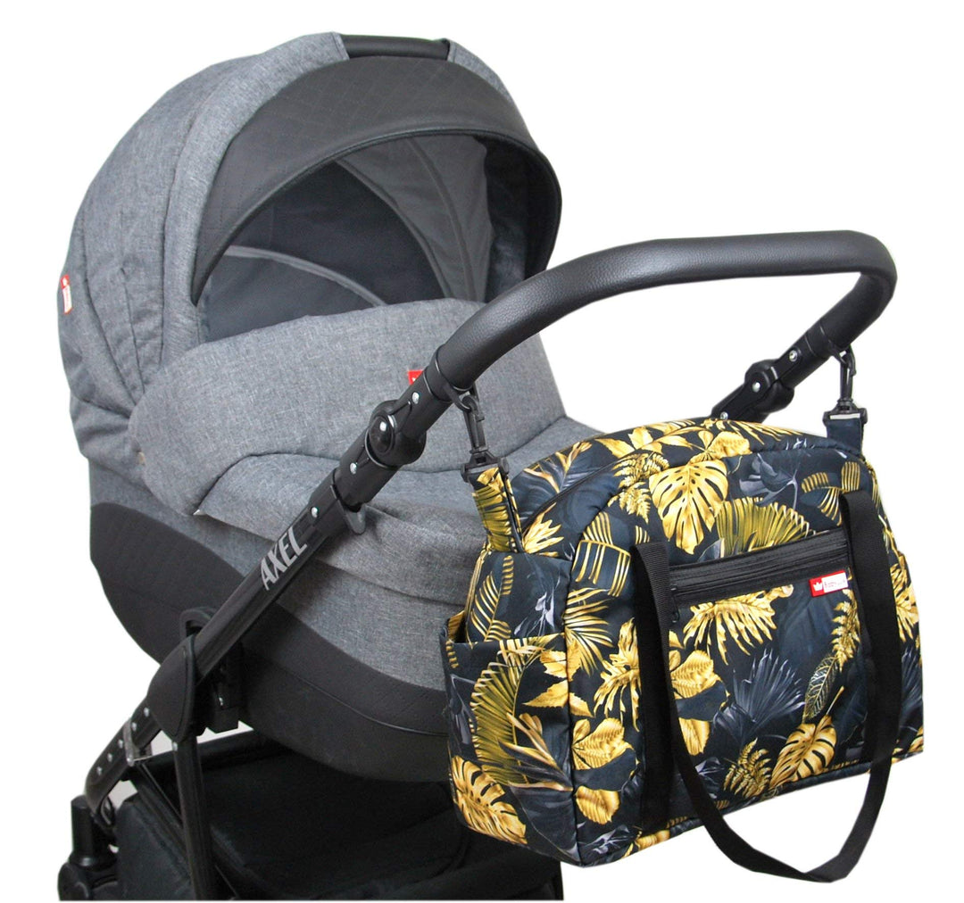 BabyLux Wickeltasche COLORFUL Kinderwagen Buggy Grosse Handtasche Babytasche mit Befestigung für Mut