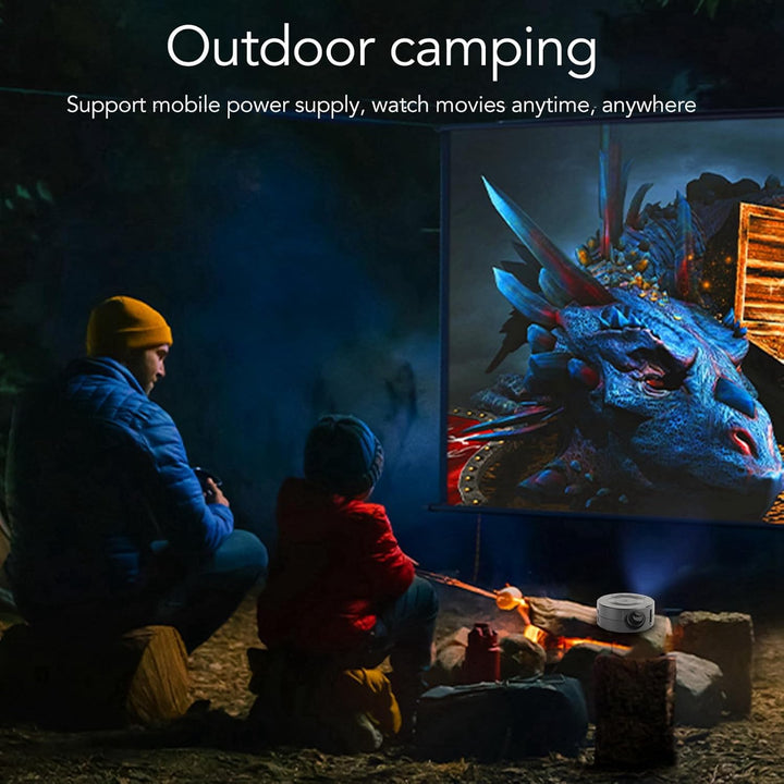 Tragbarer Mini-LED-Projektor, TFT-LCD-Heimkino-Filmprojektor mit Telefongleicher Bildschirmfunktion,