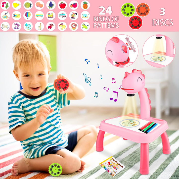 CS COSDDI Projektion Zeichentafel Kinder, Zeichenprojektor für Kinder, Projektor Verfolgen und Zeich