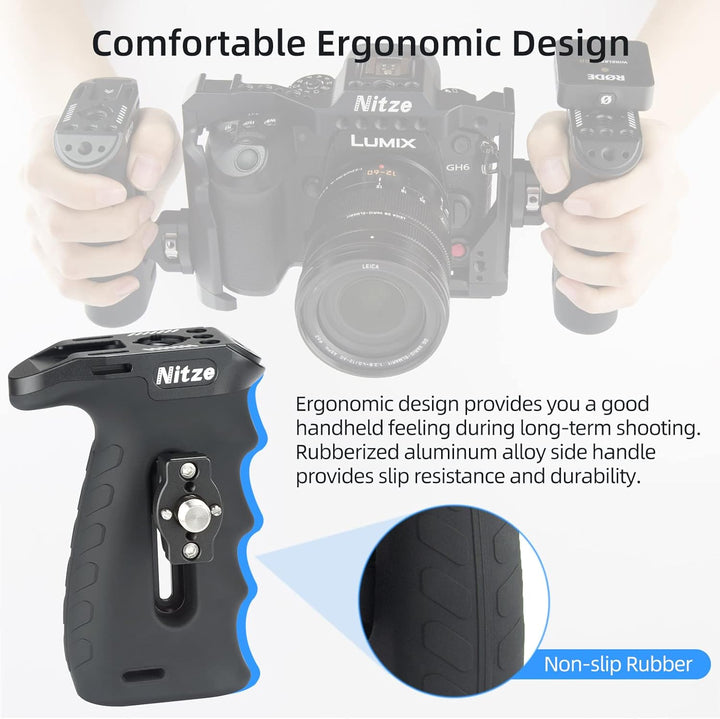 Nitze Locating Side Handle with 3/8" ARRI Locating Pins, ARRI Seitengriff Ergonomischer mit Built-in
