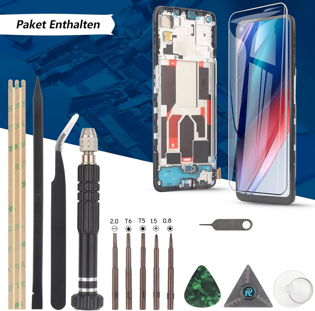 RongZy für Oppo Find X3 Lite LCD Bildschirmersatz für CPH2145 Touchscreen Digitalisierer Display mit