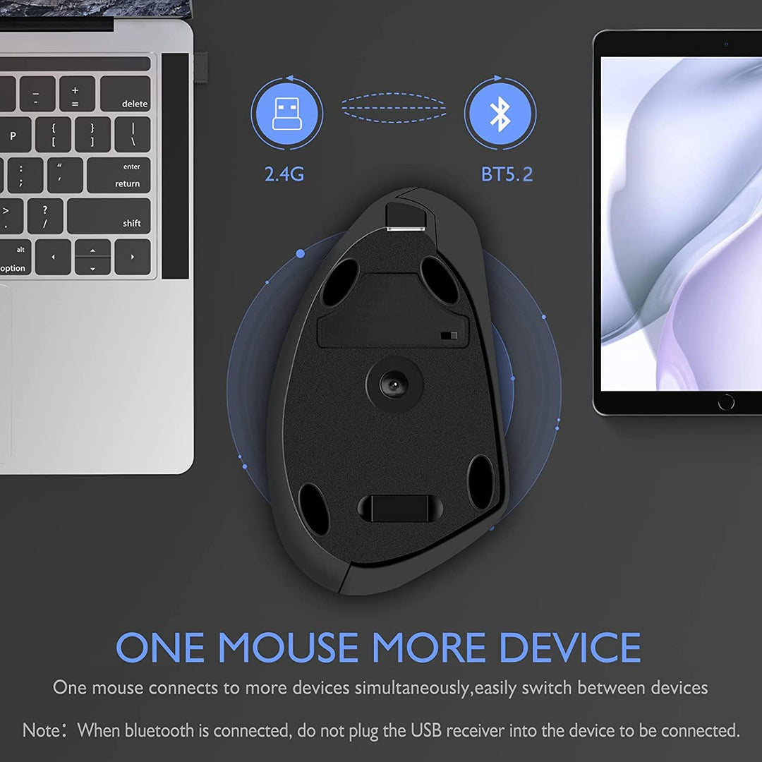 2.4G Wireless Vertikale Ergonomische, Wiederaufladbar, Optische Maus Vertical Ergonomic Optical Mous