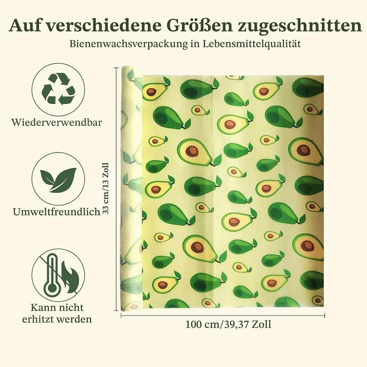Bienenwachstuch Rolle, Wachstücher Für Lebensmittel, Wiederverwendbare Bienenwachstücher aus Natürli