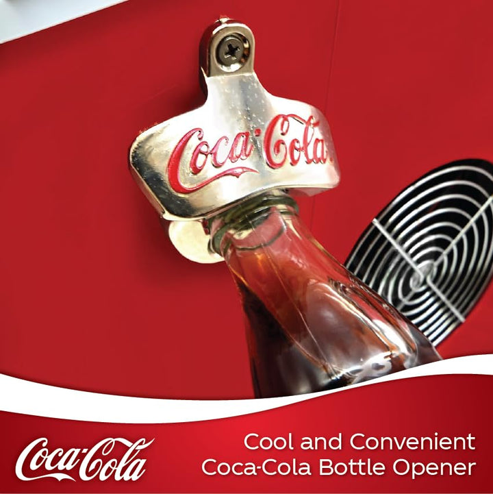 Salco Coca-Cola Eiswürfelmaschine SEB-14CC, Rot, Eiswürfel in 8-13 Minuten, mit Flaschenöffner