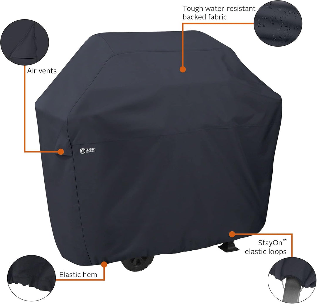 Classic Accessories Grillabdeckung, wetterfeste Schutzplane mit elastischen Schlaufen und Belüftungs