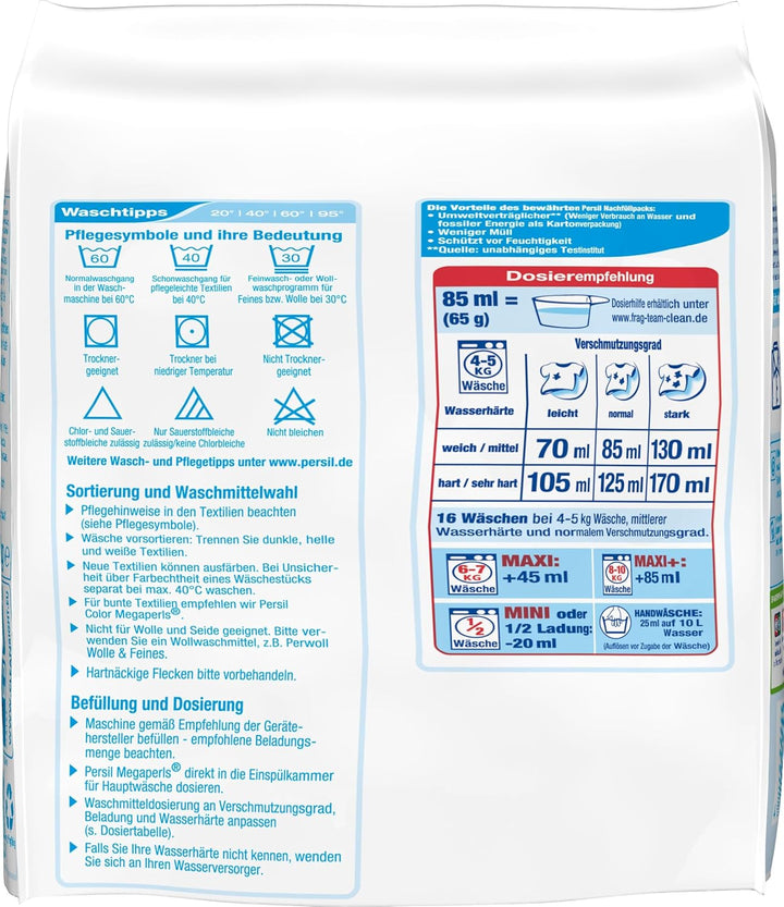 Persil Sensitive Megaperls 160 WL (10 x 16 Waschladungen), Waschmittel für Allergiker mit beruhigend