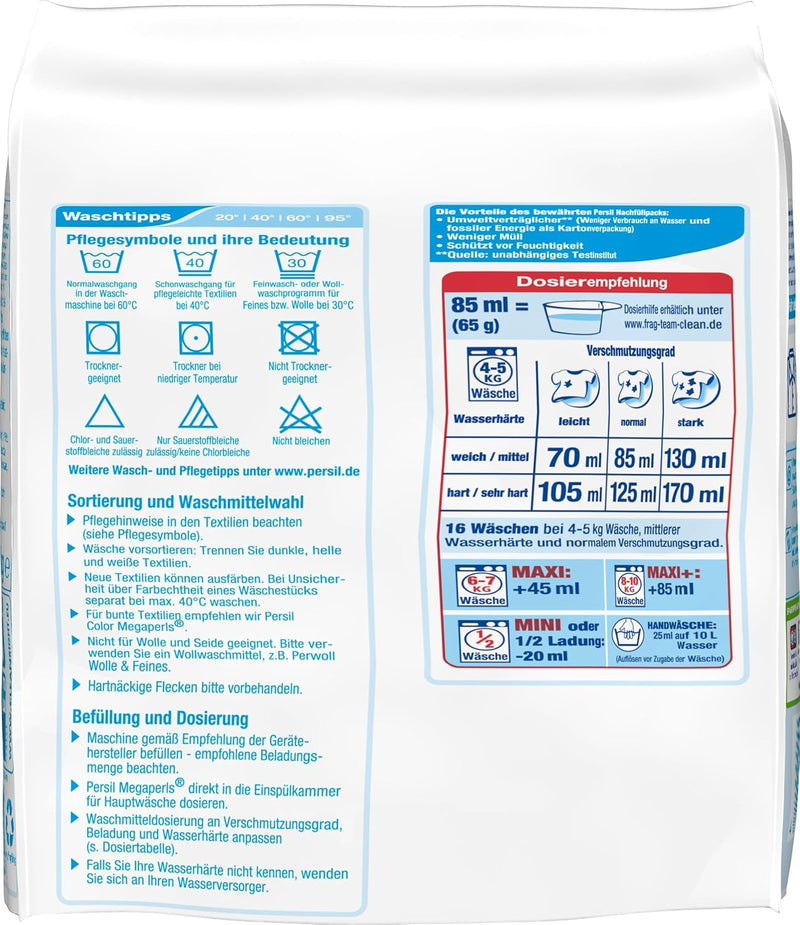 Persil Sensitive Megaperls 160 WL (10 x 16 Waschladungen), Waschmittel für Allergiker mit beruhigend