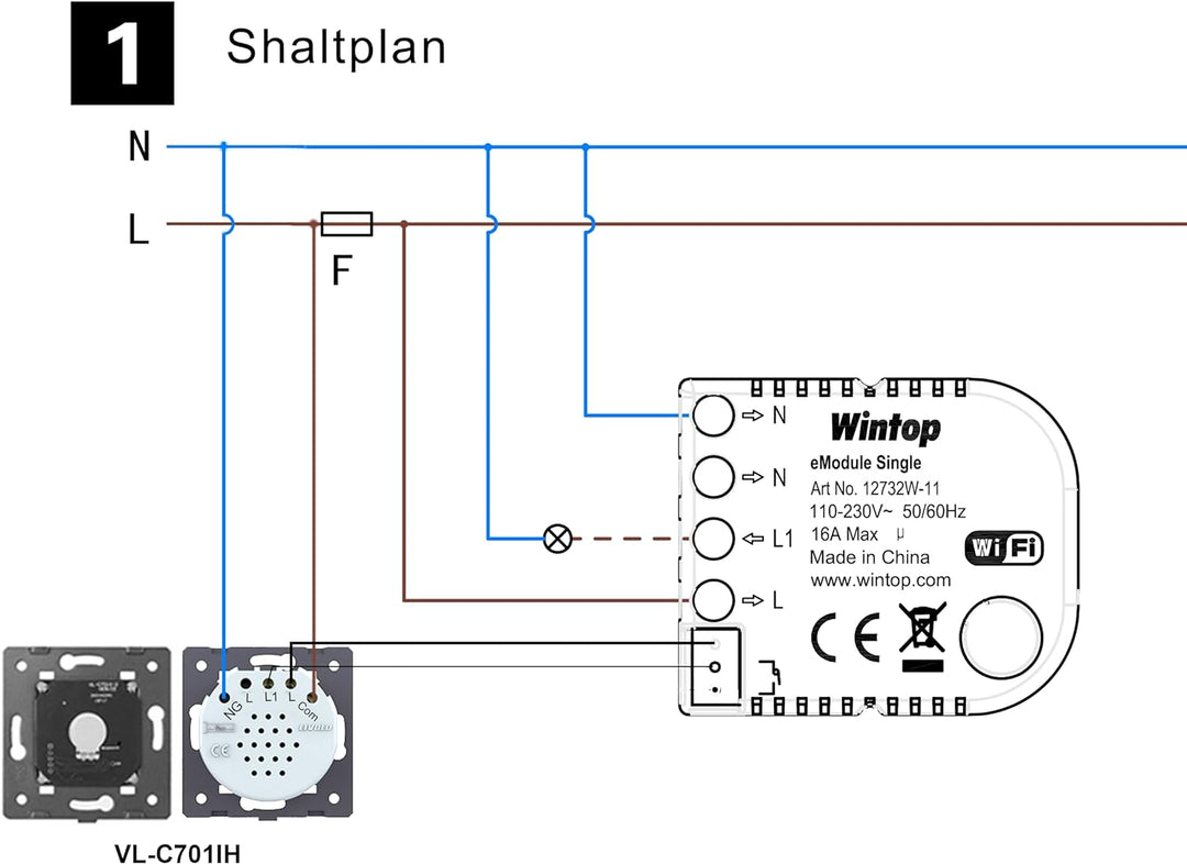 Livolo Smarter Touch Wand Schalter Taster Lichtschalter Smart Home UP Wandschalter Trockenkontaktrel