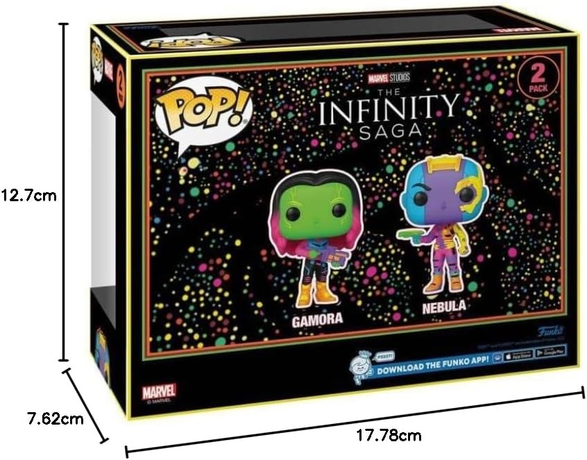 Pop! Guardians of The Galaxy Vol. 2 Gamora &amp; Nebula Blacklight Pop! Vinyl-Figur, 2 St ck