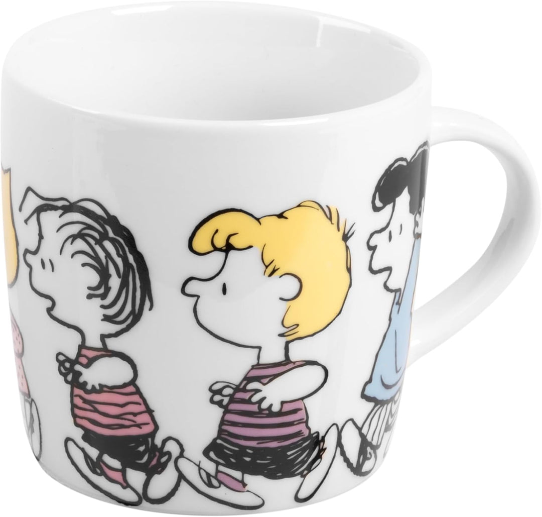 The Peanuts Frühstücksset Snoopy - Family - Geschirr Set 3-teilig Teller, Schale &amp; Tasse aus Porzell