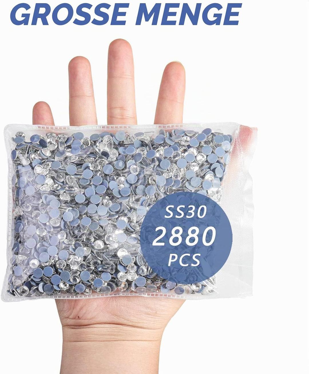 Beadsland Hotfix Strasssteine Bulk, 14400 Stück Kristall Hotfix Strasssteine zum Basteln Kleidung DI