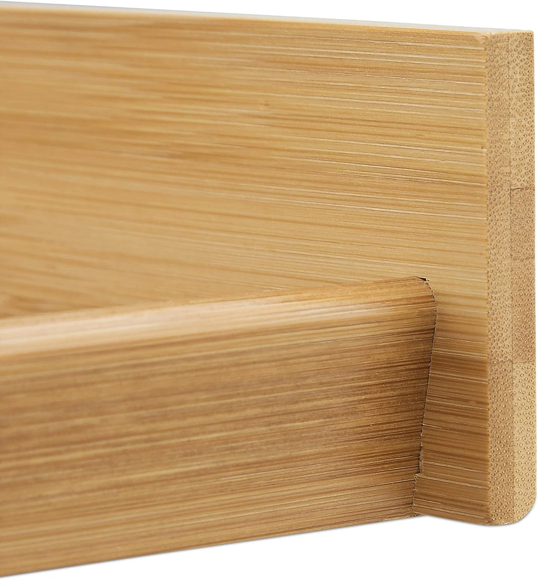Relaxdays 10 x Dokumentenablage, DIN A4 Papierfach, Büro, Schreibtisch, flach, MDF Briefablage Bambu
