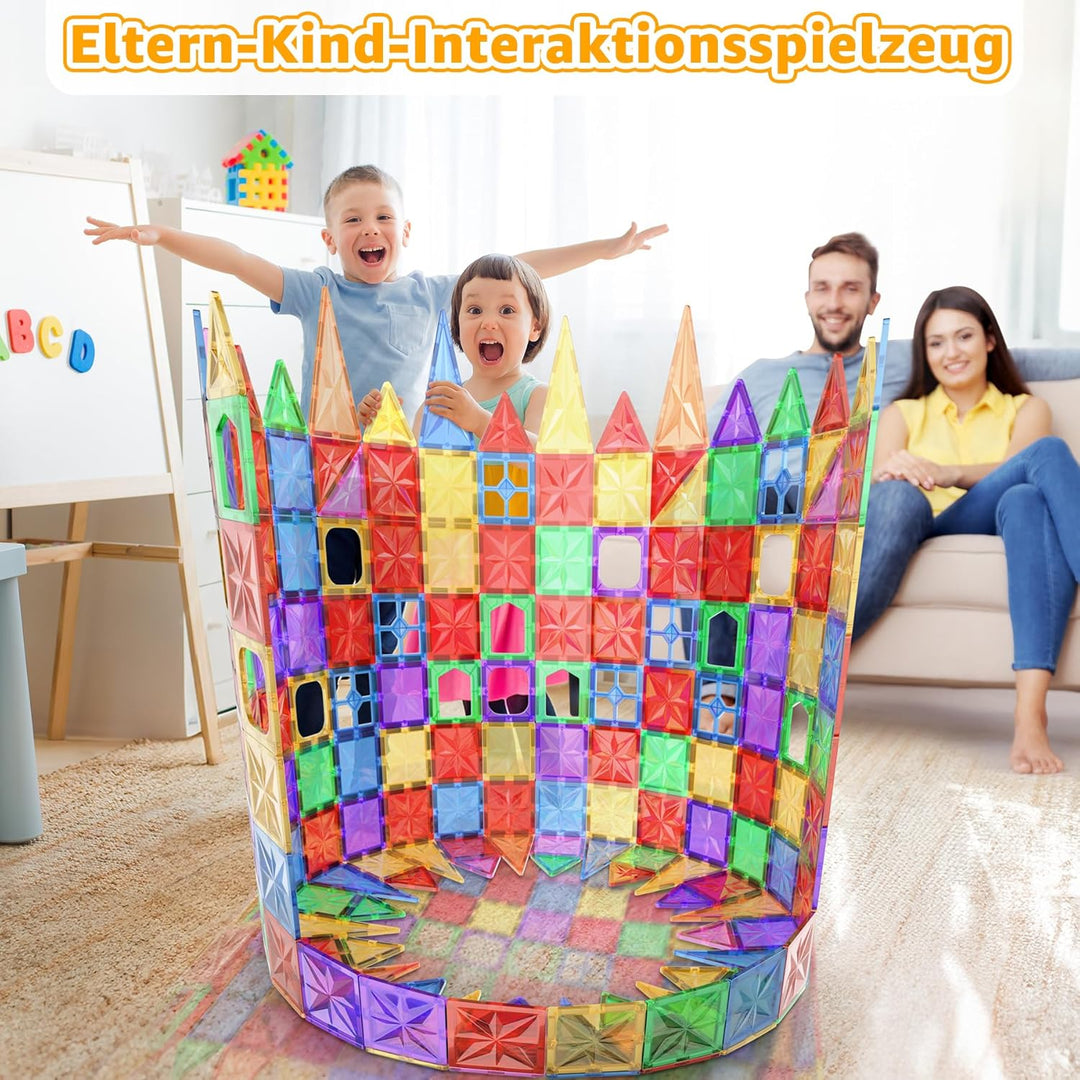 Perbabe Magnetische Bausteine, 61 Teile Magnete Kinder Stärker Magnetbausteine 3D STEM Montessori Sp