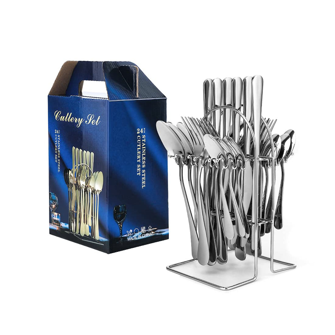 Besteck Set 6 Pers., 24 St., Edelstahl, Spiegelpoliert