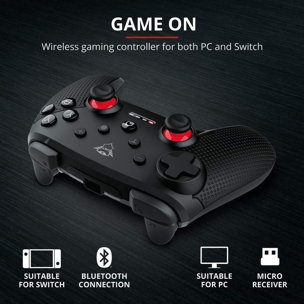 Trust Gaming GXT 1230 Muta PC & Nintendo Switch Controller Kabellos, Aufladbare Batterie, Bluetooth/