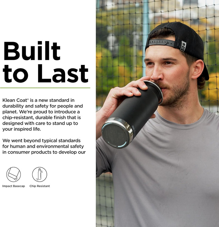 Klean Kanteen TKWide 32 oz (mit Drehverschluss) – Schwarz, Schwarz