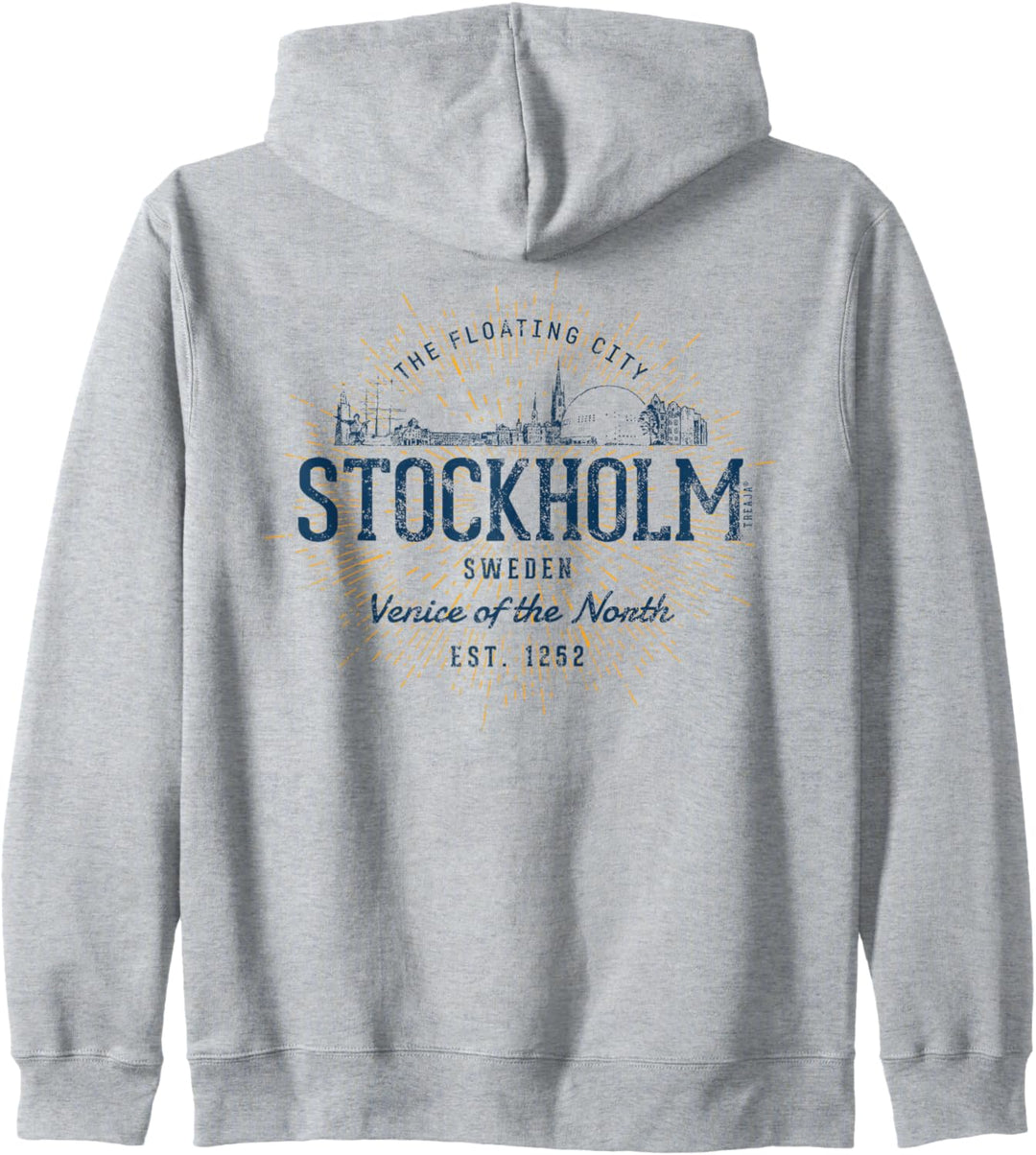 Schweden Retro Stil Vintage Stockholm Kapuzenjacke