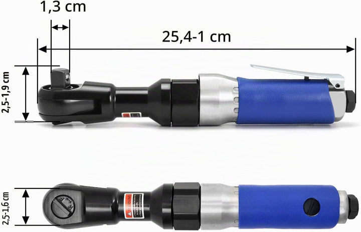 QWORK® Druckluft Ratschenschrauber , 1/2" / 12.5mm , 85 N.M maximales Drehmoment, 1/2"