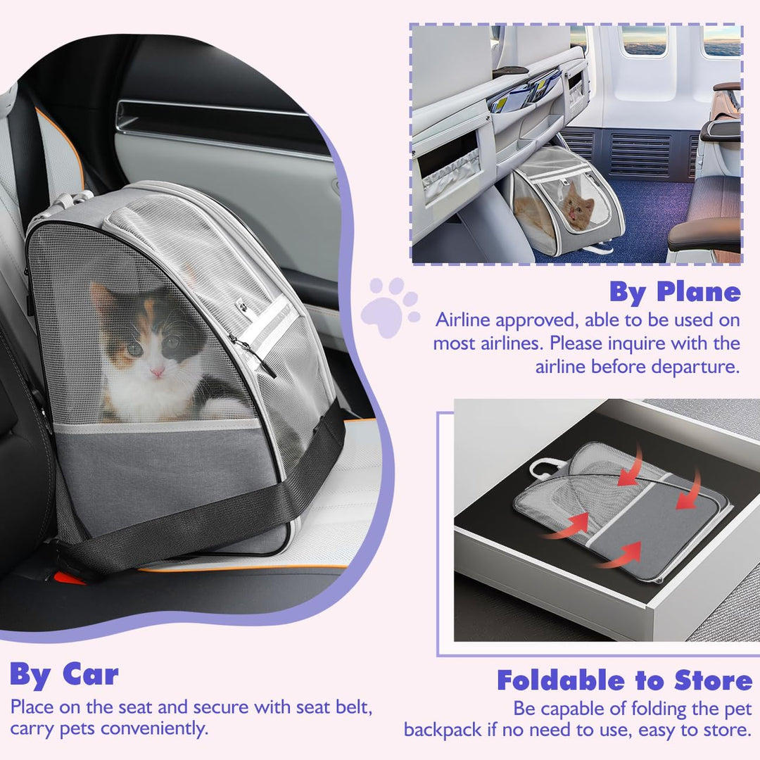 Pawaboo katzenrucksack, hunderucksack für Katzen Hunde Welpen mit Fenster, Haustier Rucksack cat Bac