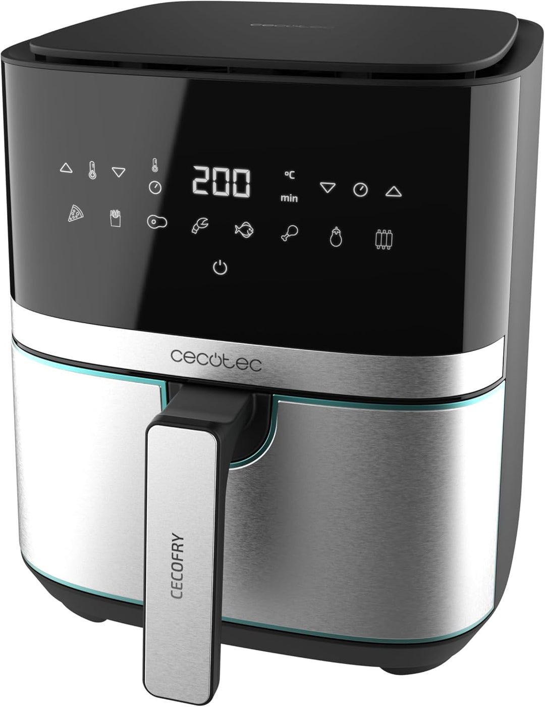 Cecotec Heissluftfritteuse 5,5 L Cecofry Full Inox 5500 Pro. 1700 W, Kompaktes und Digitale, Diät-Fr