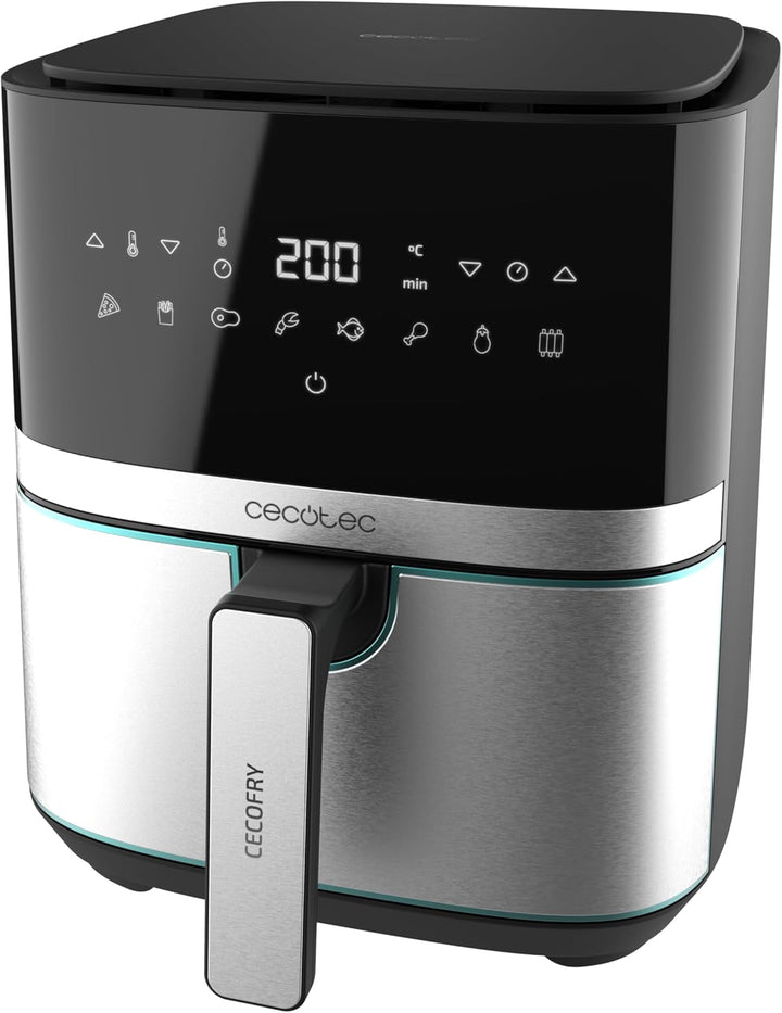 Cecotec Heissluftfritteuse 5,5 L Cecofry Full Inox 5500 Pro. 1700 W, Kompaktes und Digitale, Diät-Fr