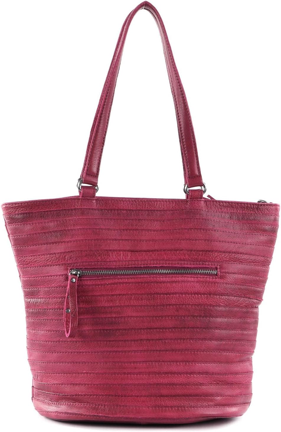 FREDsBRUDER Punz Shopper Tasche Leder 30 cm, orchid pink, Einheitsgrösse