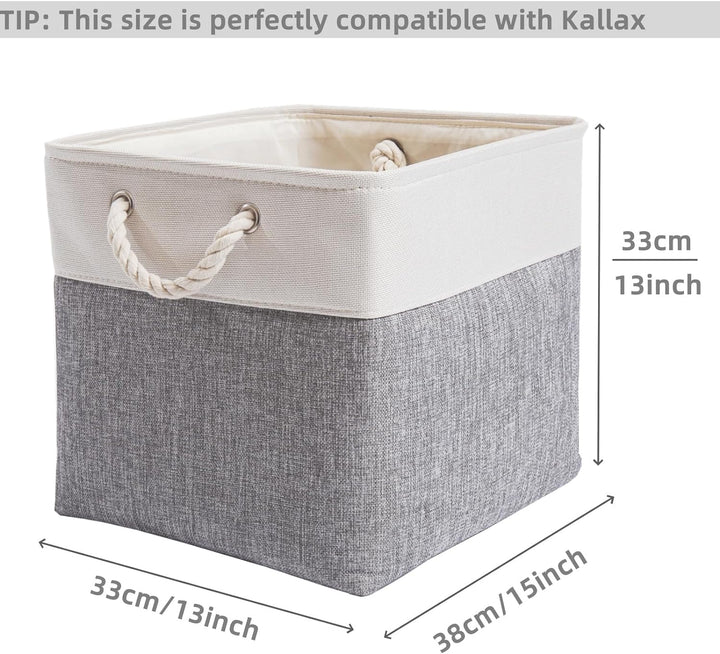 Mangata Aufbewahrungsbox Stoff,33 x 38 x 33 cm Grosser Aufbewahrungskorb, Korb Aufbewahrung für Schr