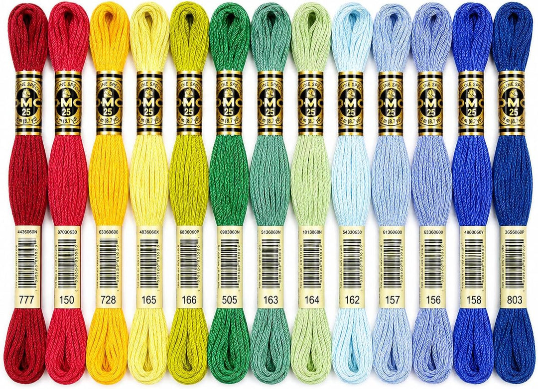 DMC - Mouliné Garnpack Goldkollektion, 100% Baumwolle - 27 Stränge Mouliné Spécial Art. 117MC, je 8