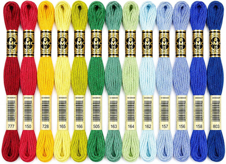 DMC - Mouliné Garnpack Goldkollektion, 100% Baumwolle - 27 Stränge Mouliné Spécial Art. 117MC, je 8