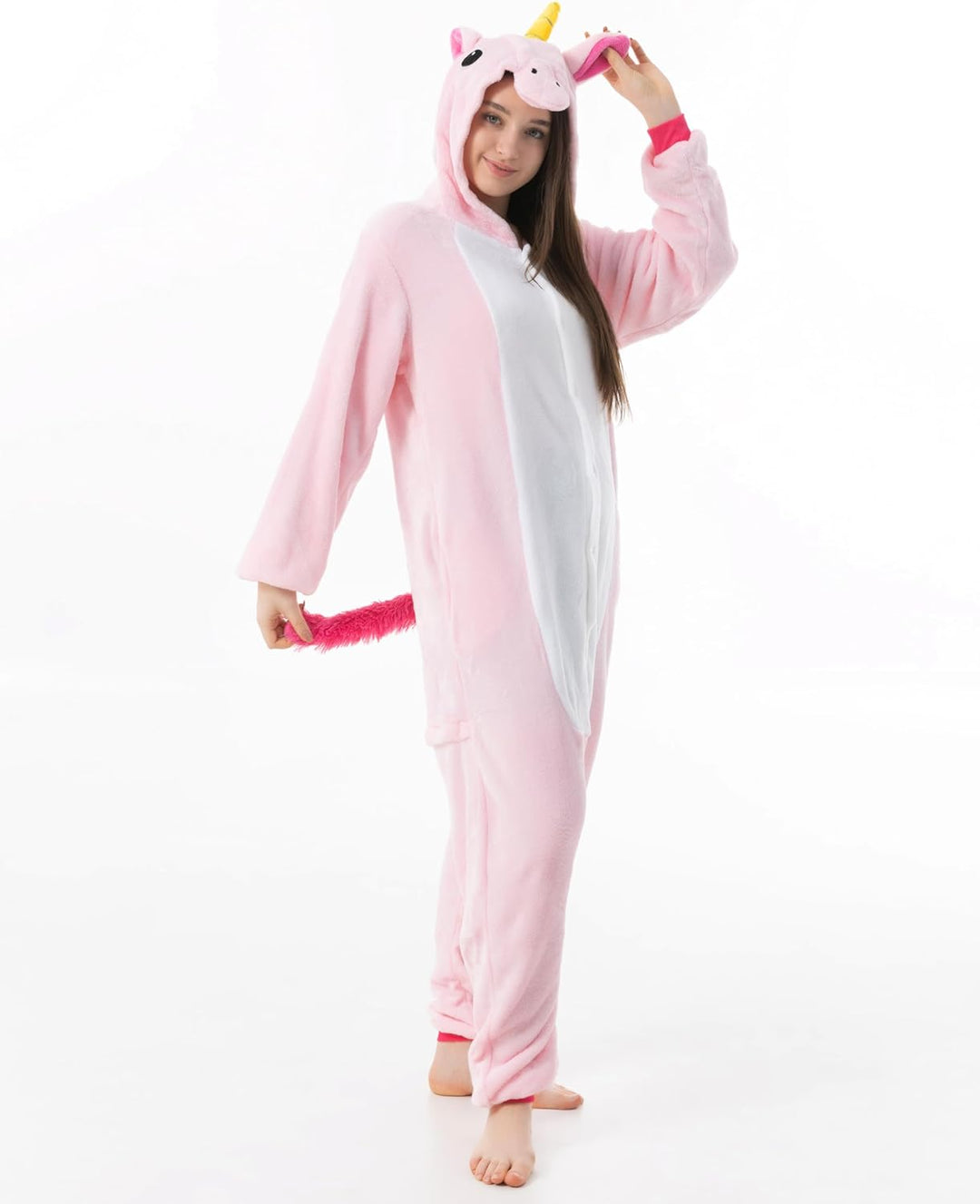 Katara 1744 Einhorn Onesie Kostüm, Märchen, Party, Karnevals-Kostüm Fantasie in Rosa, Verkleidung zu