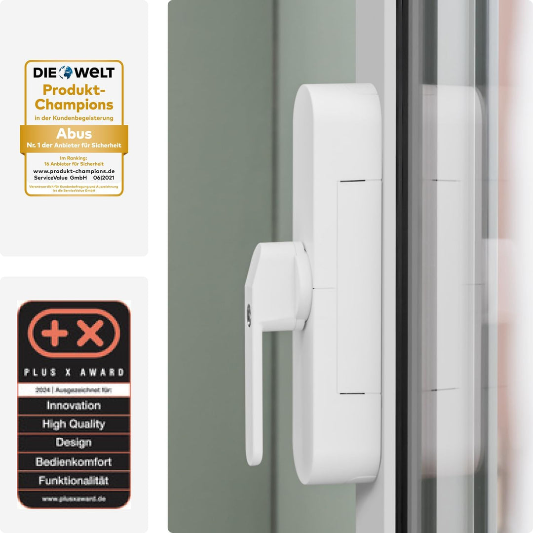 ABUS Fensterantrieb WINTECTO One – Smarter Fenstergriff für Fenster, Balkon- und Terrassentür – einf