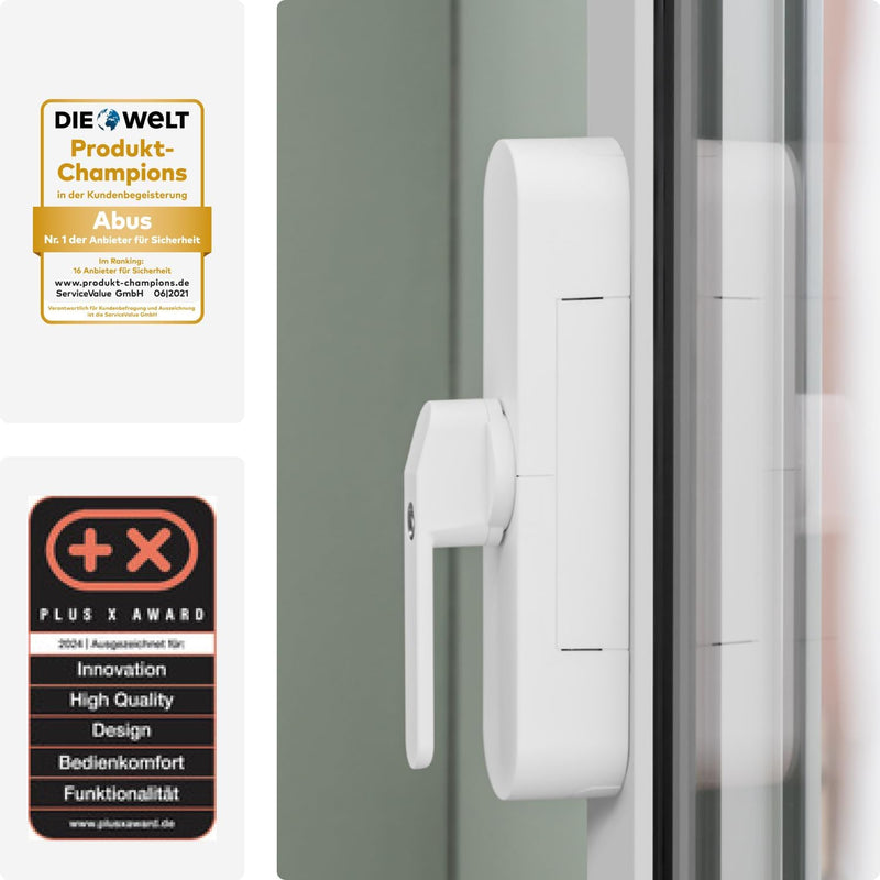 ABUS Fensterantrieb WINTECTO One – Smarter Fenstergriff für Fenster, Balkon- und Terrassentür – mit