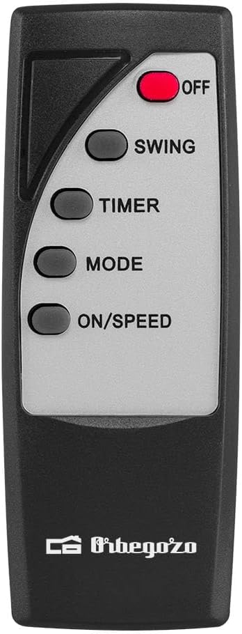 Orbegozo SF 0249 Standventilator, 3 Geschwindigkeiten, Fernbedienung, Timer, Schwingfunktion, leise,
