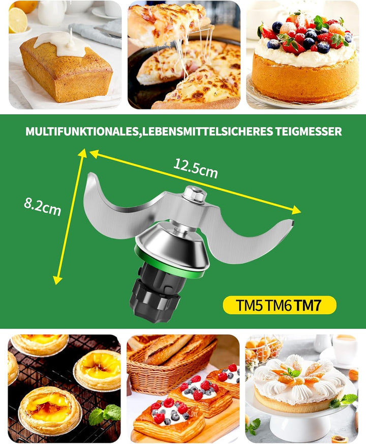 Teigmesser für Thermomix TM6/TM5 Edelstahl Teigmischmesser TM6 TM5 Ersatzteile Mixmesser Zubehör für