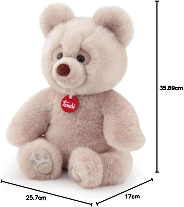 Trudi , Bear Brando: 38cm Soft beige Grey Plush Bear, Christmas, Baby Shower, Birthday or Christenin
