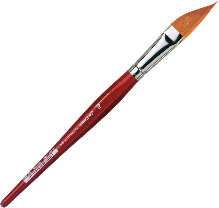 da Vinci Watercolor Series 5587 CosmoTop Spin Pinsel, schräg Liner Synthetik mit rotem Griff, Grösse