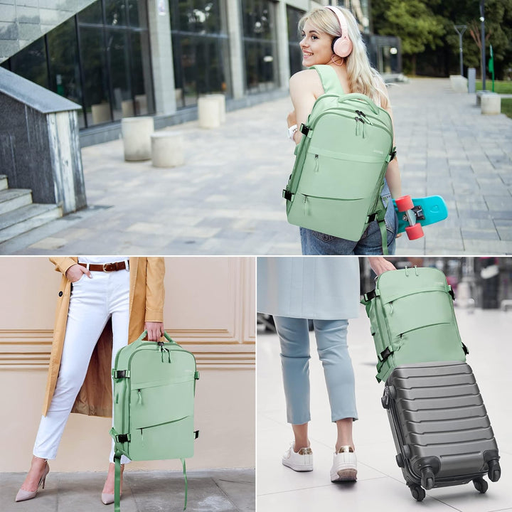HOMIEE 40L Reiserucksack Damen, Handgepäck Rucksack,15,6 Zoll Laptop Rucksack für Arbeit Schule Woch