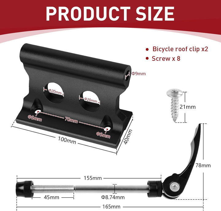 2 Stück Gabelhalterung Fahrrad Schnellspanner Aluminiumlegierung, Vorderradgabel Fester Clip, Gabelb
