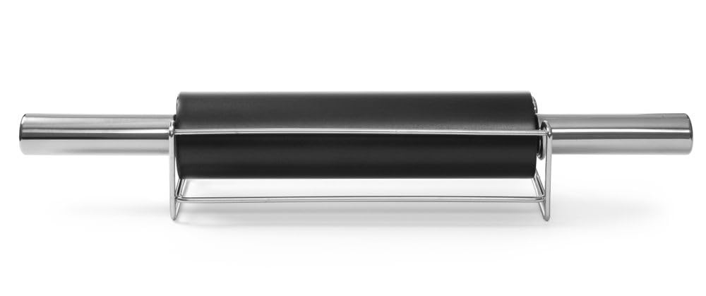 HENDI Teigrolle, Gelagert mit Antihaftbeschichtung, mit Chromständer, Metall, ø 65x250/470mm, Edelst