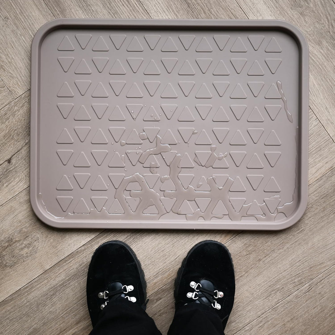 Set Schuhabtropfschale Schuhmatte wasserdichte, pflegeleicht, Kunststoffmatte schützt Böden Schuhabl