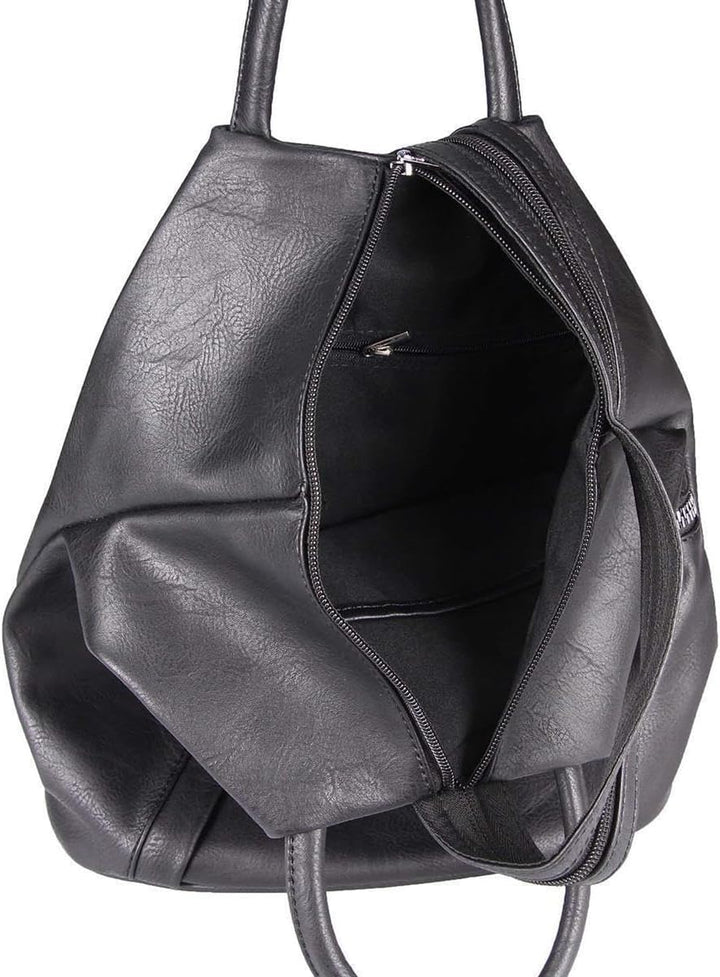 ITALYSHOP24.COM OBC Damen Rucksack Tasche Schultertasche Leder Optik Daypack Backpack Handtasche Tag