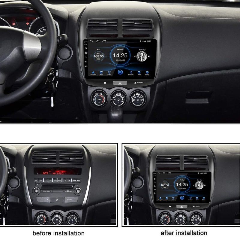 EZoneTronics 2DIN 10 Zoll Android 10.1 Autoradio Stereo Head Unit für Mitsubishi ASX 2013-2019 Touch