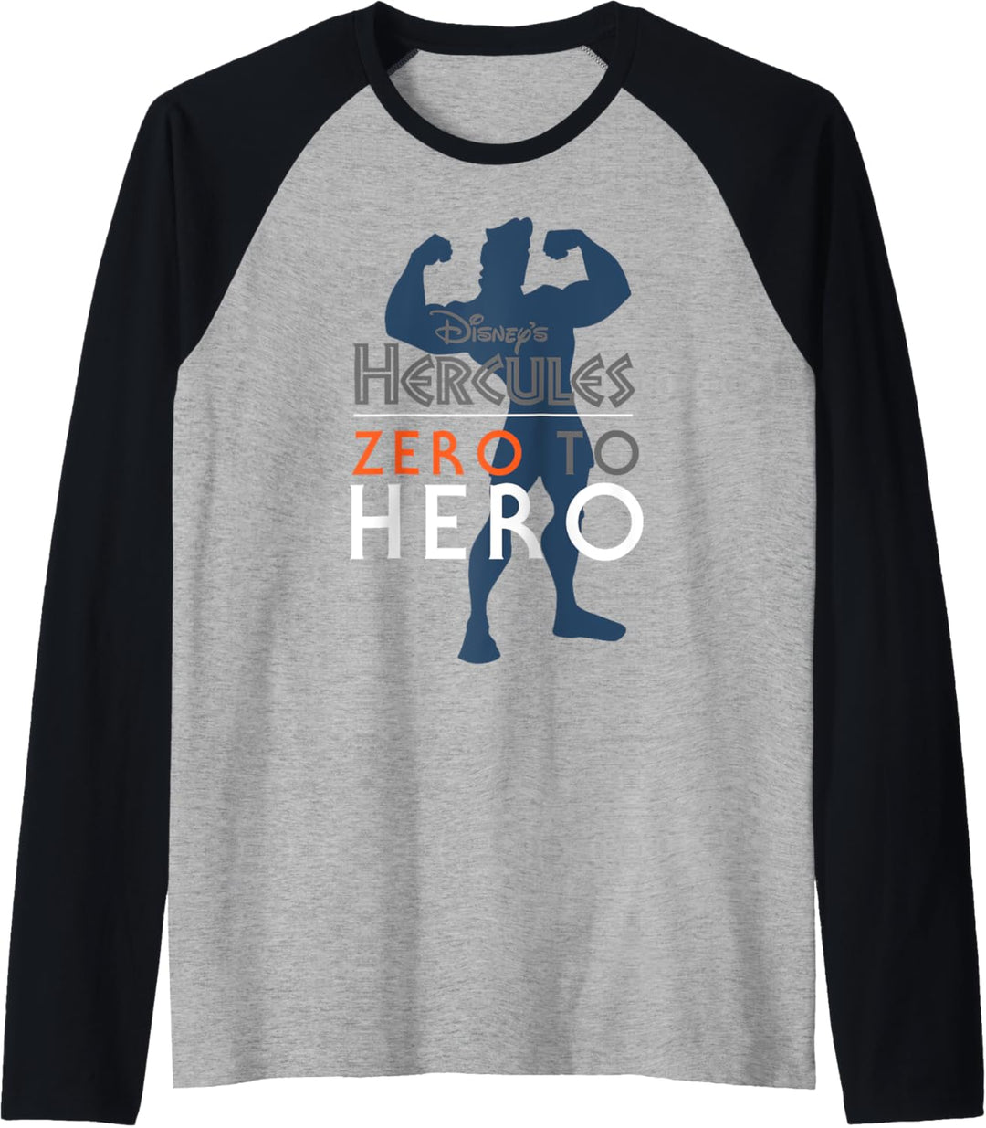 Disney Hercules Zero To Hero Silhouette Raglan